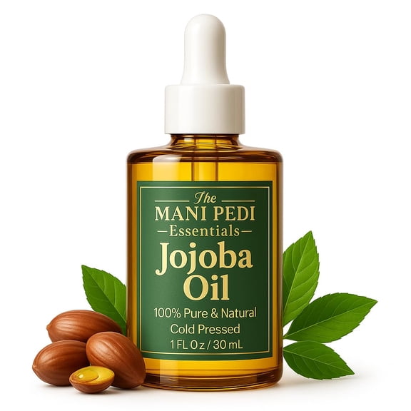 The Mani Pedi Essentials Jojoba Oil, 100% Pure for Face, Hair, Skin & Nails | Natural Cold Pressed | All Skin & Hair Types - 30ml (Jojoba)