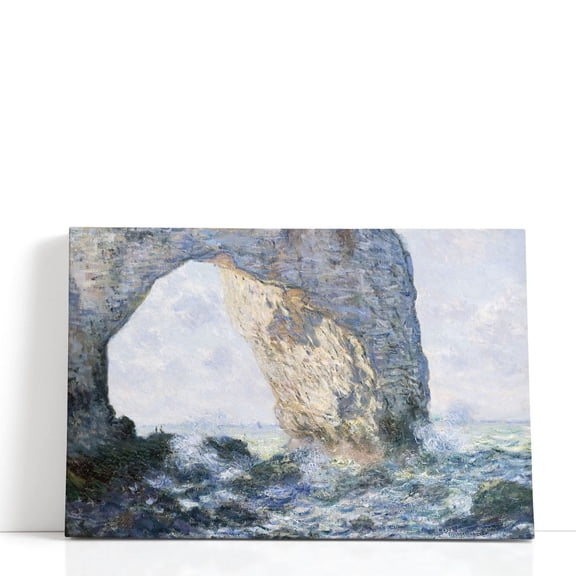 The Manneporte (Etretat), 1883 - Wrapped Canvas Print Wall Art | 60" W x 40" H
