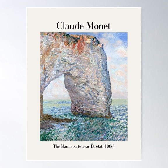 The Manneposte Near Etretat (1886) By Claude Monet Poster Wall Art, Modern Wall Decor For Living Room Bedroom, 12x18 UNFRAMED