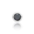 thumbnail image 1 of The Mano - Men’s Stainless Steel 9mm Single Round Black Cubic Zirconia Earring by Metro, 1 of 5