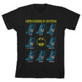 thumbnail image 1 of The Many Expressions of Batman Toddler Boy's Black Graphic Tee-3T, 1 of 2