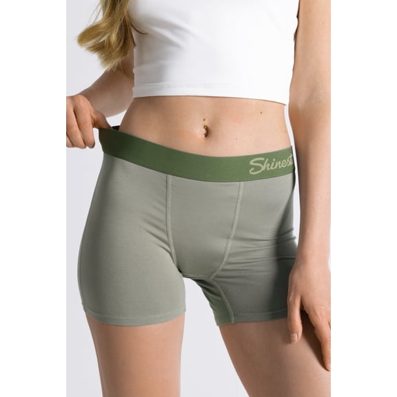 The Manzanilla - Shinesty Olive Green Women’s Boxers Large