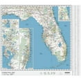 thumbnail image 1 of The Map Shop KA-S-FL-WALL-lam-rails-black Florida State Wall Map, Laminated with Rails - Black Molding - Published 2022 - 53.3 x 59.5 in., 1 of 1