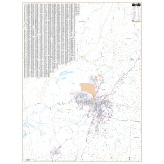 The Map Shop KA-C-GA-ROME-springroller-sr Rome & Floyd County, GA Wall Map, Laminated - Spring Roller - Published 2006 - 57 x 76.25 in.