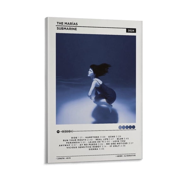 The Marias - Submarine Album Cover Canvas Poster Print Music Posters for Room Aesthetic
