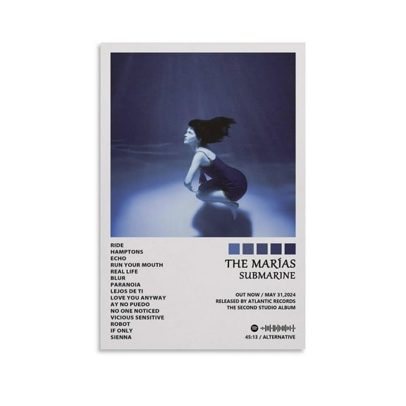 The Marias Submarine Canvas Poster Bedroom Decoration Landscape Office Valentine's Birthday Gift