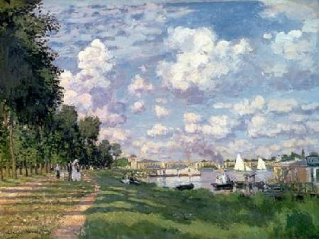 The Marina at Argenteuil Canvas Art - Claude Monet (22 x 28)