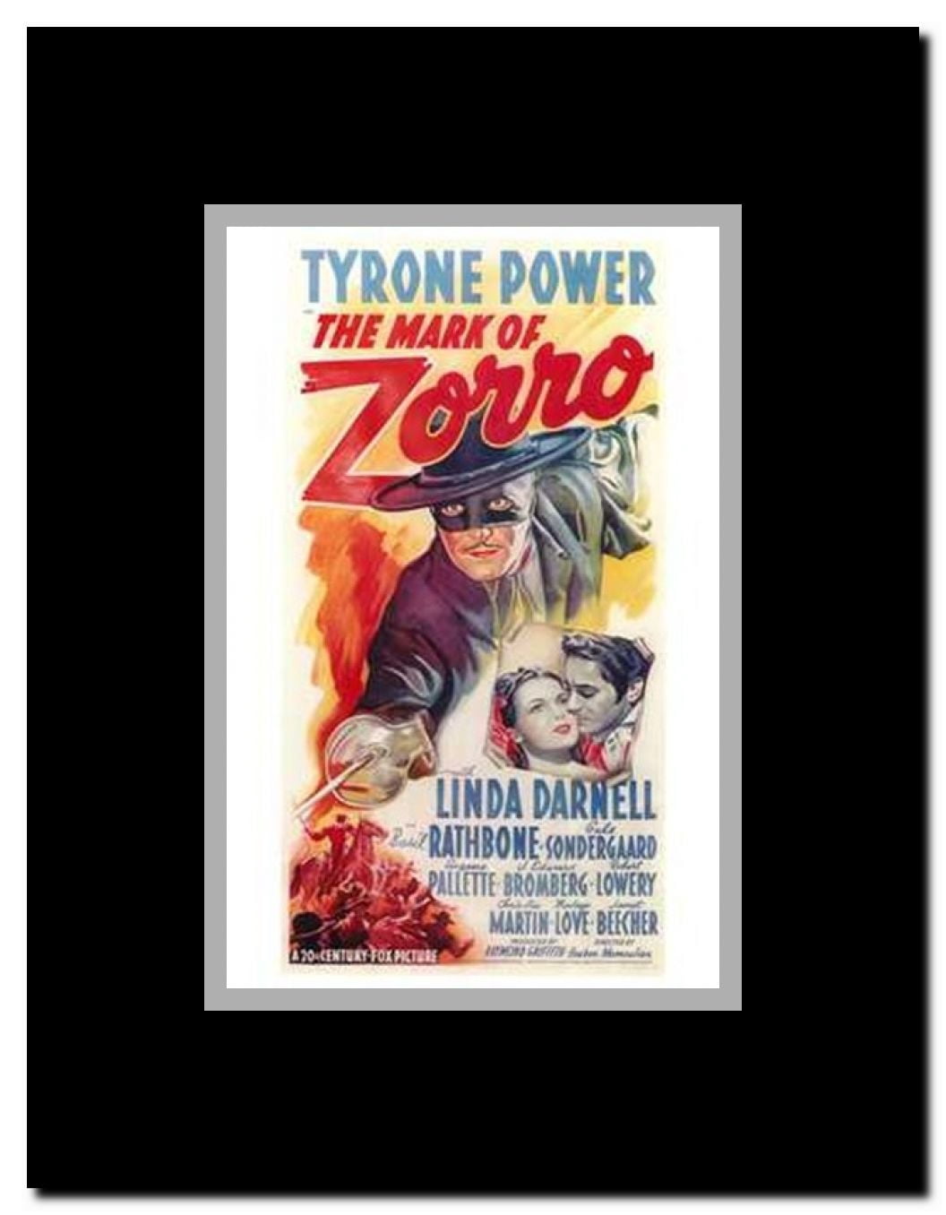 The Mark of Zorro Framed Movie Poster