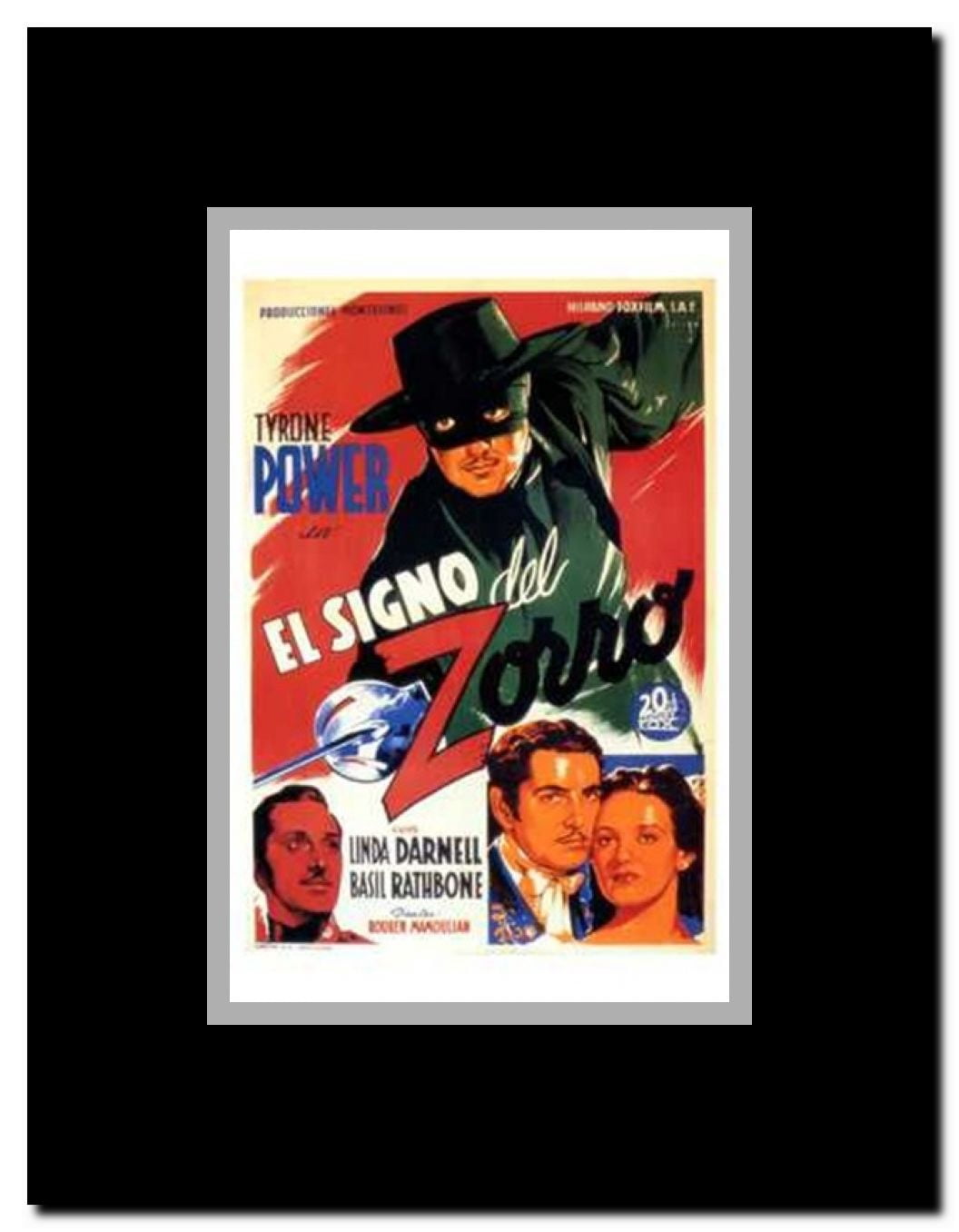 The Mark of Zorro Framed Movie Poster