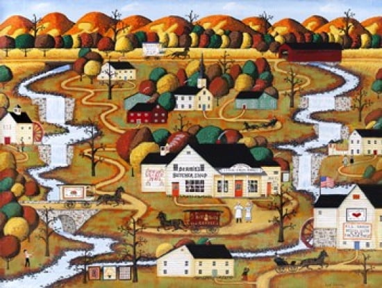 The Market At Little Falls Canvas Art - Joseph Holodook (24 x 18)