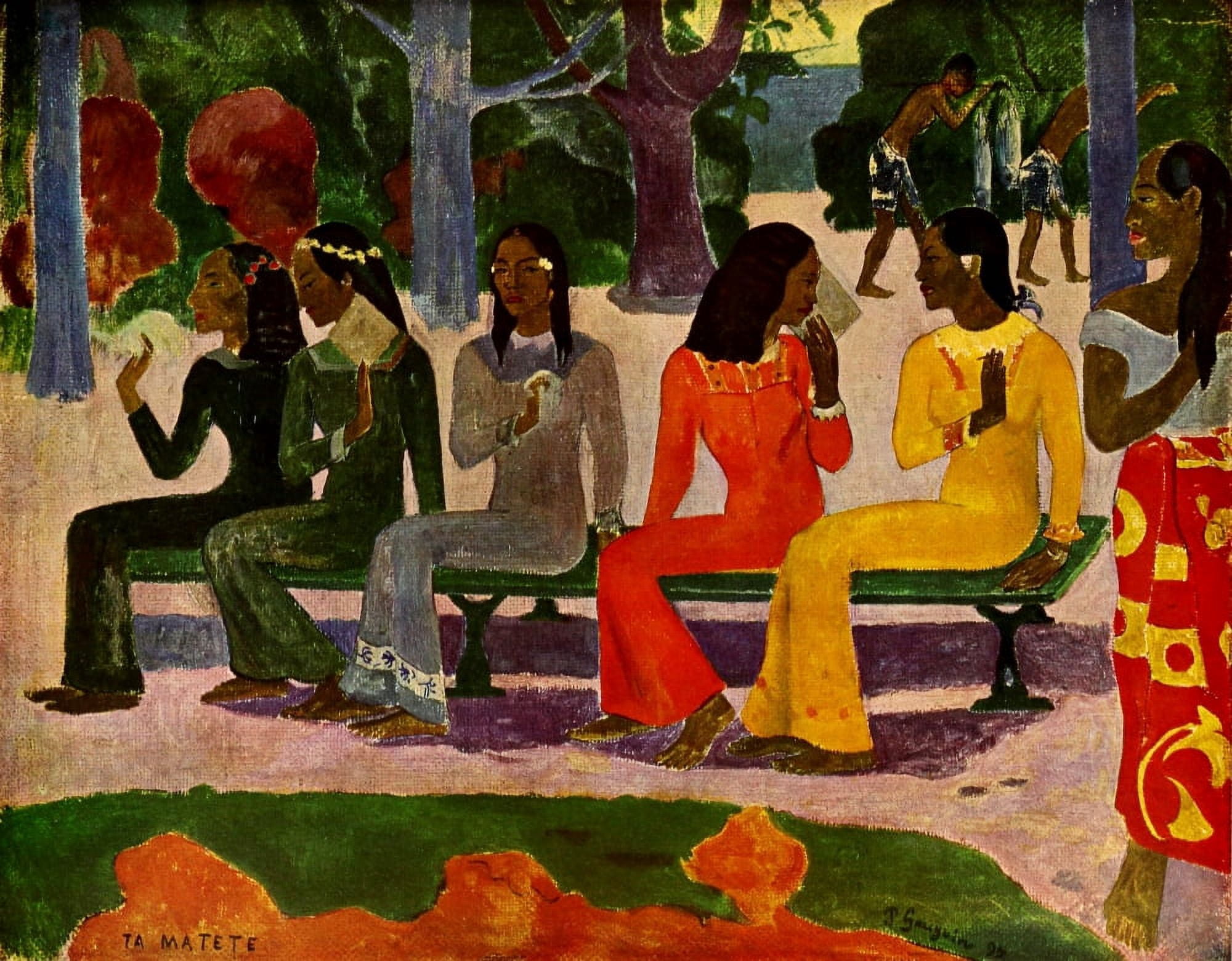 The Market Canvas Art - P Gauguin (18 x 24)