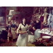 The Marketplace by Victor Gabriel Gilbert 1847-1935 Canvas Art - Victor Gabriel Gilbert 18 x 24