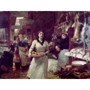 The Marketplace by Victor Gabriel Gilbert 1847-1935 Canvas Art - Victor Gabriel Gilbert 24 x 36