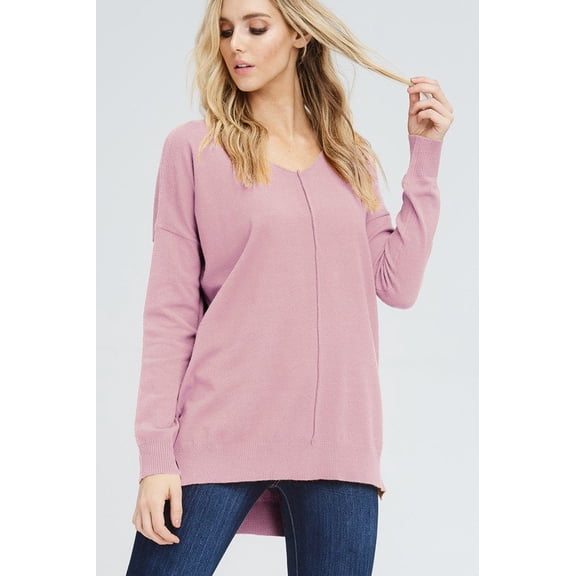 The Marnie - Women's Lightweight Plus Size Sweater in Blush