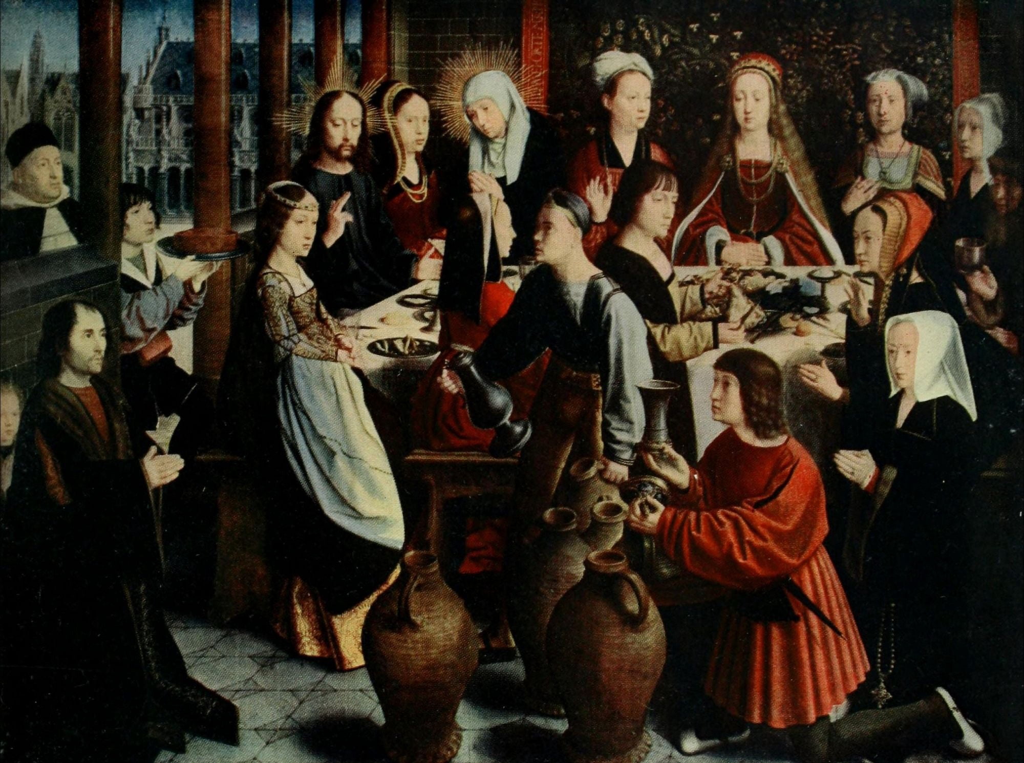 The Marriage at Cana History of Painting 1911 Canvas Art - Gerard David (18 x 24)