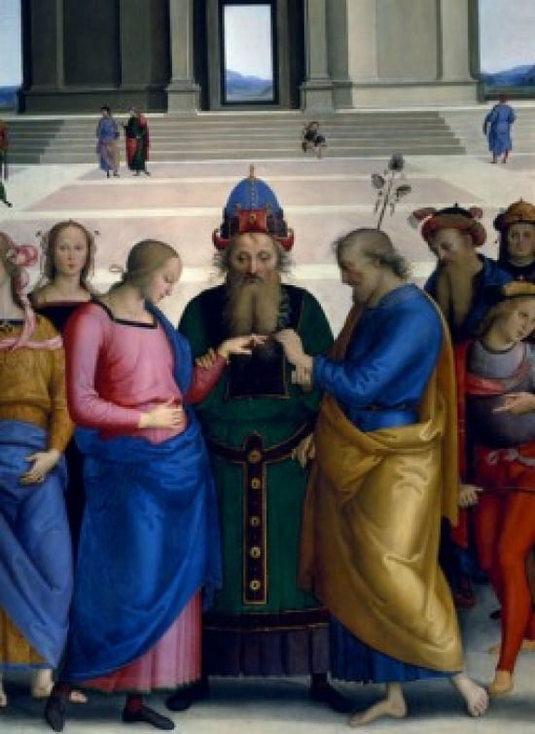 The Marriage of the Virgin by Pietro Perugino c 1500-1504 (c1450 -1523) Canvas Art - Pietro Perugino (24 x 36)