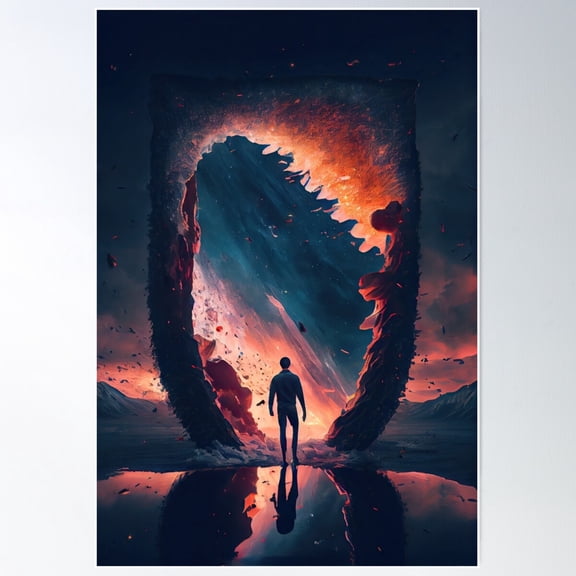The Mars Portal Poster Wall Art, Modern Wall Decor For Living Room Bedroom, 8x12 UNFRAMED
