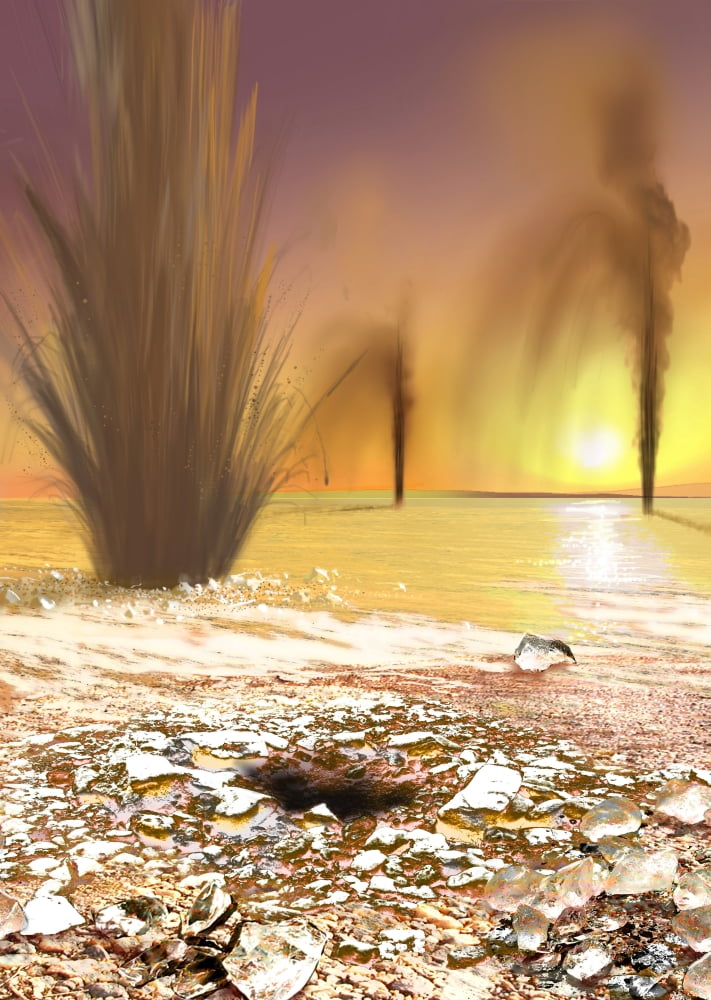The Martian south polar ice cap as southern spring begins Canvas Art - Stocktrek Images (24 x 34)