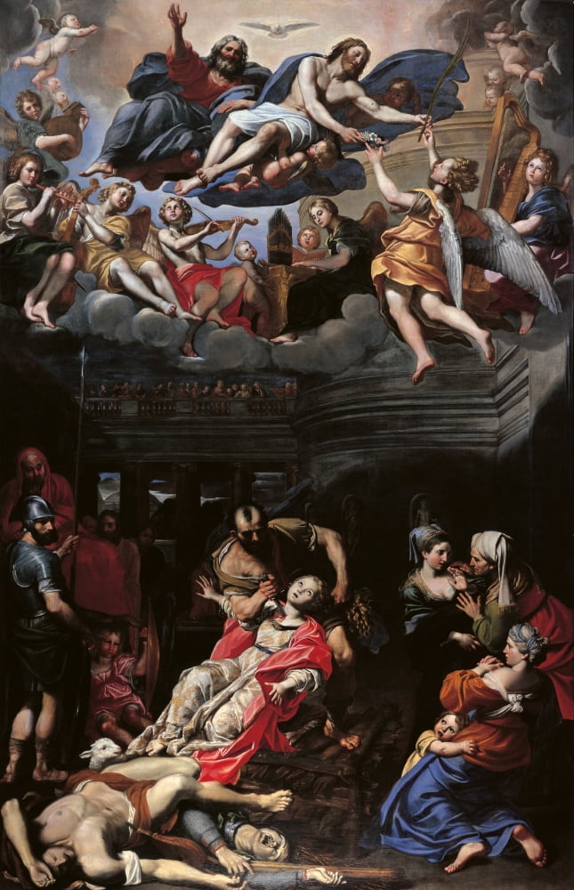 The Martyrdom Of St Agnes Canvas Art - (18 x 24)