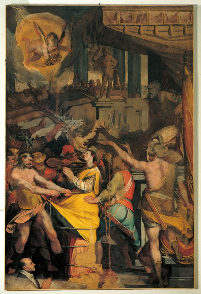 The Martyrdom Of St Lucia Canvas Art - (24 x 36)