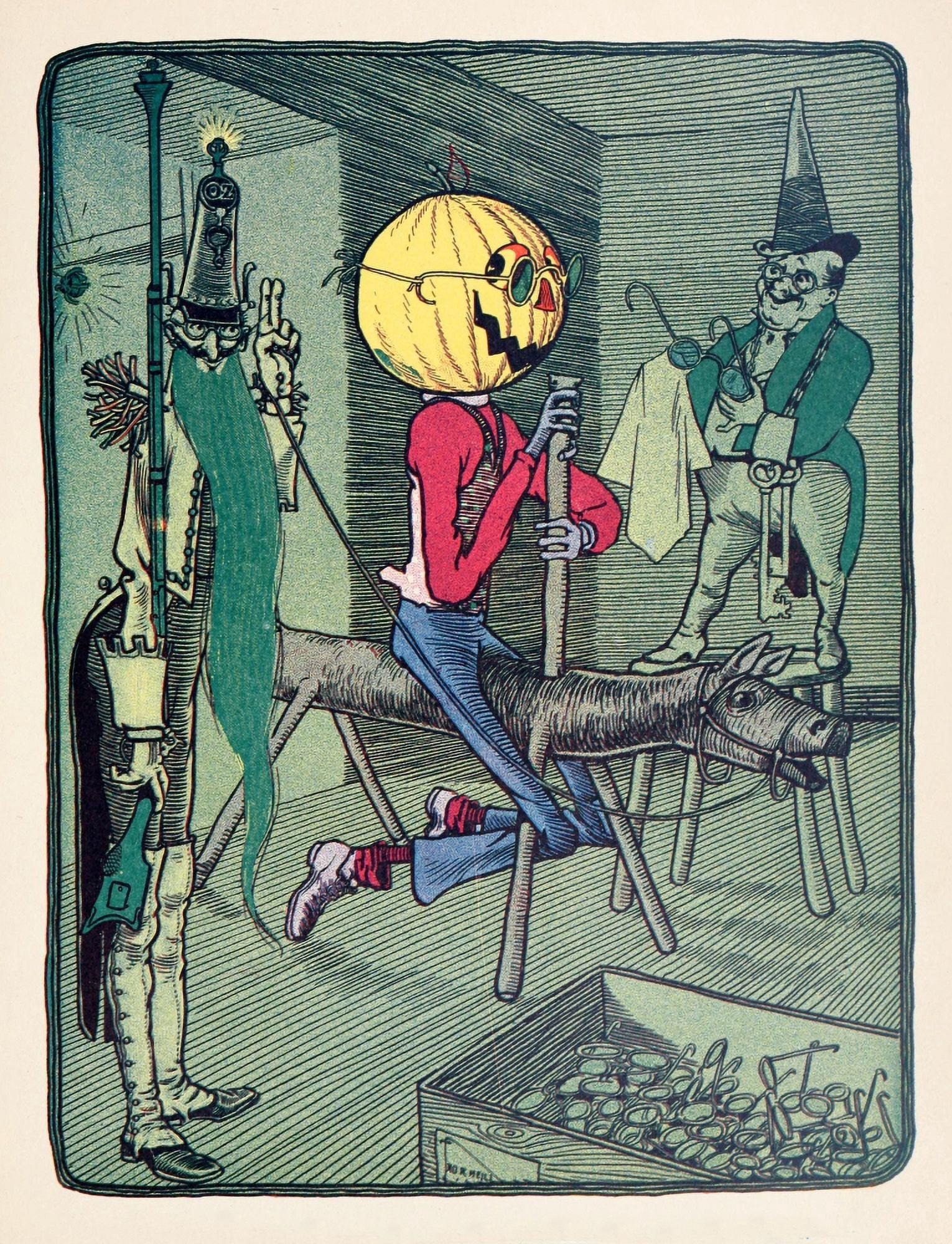 The Marvelous Land of Oz 1904 Its the fashion here Canvas Art - John R Neill (18 x 24)