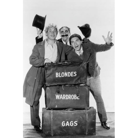 The Marx Brothers 24x36 Poster with suitcases "blondes" "gags" "Wardrobe"