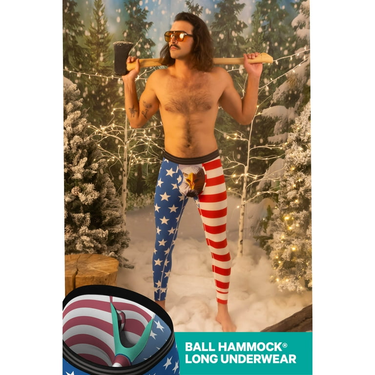 The Mascot - Shinesty American Flag Ball Hammock Long Johns 3X