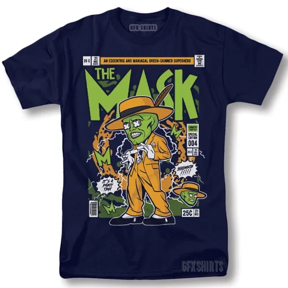 The Mask Shirt Funko Jim Carey Movie Classic Vintage Graphic Design T-Shirt