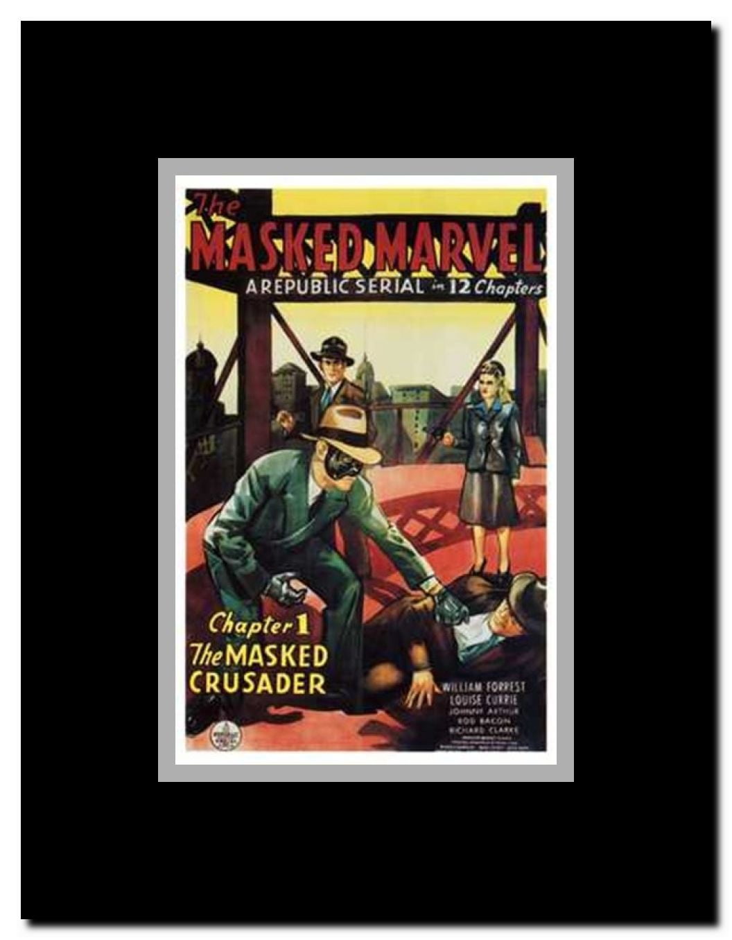 The Masked Marvel Framed Movie Poster