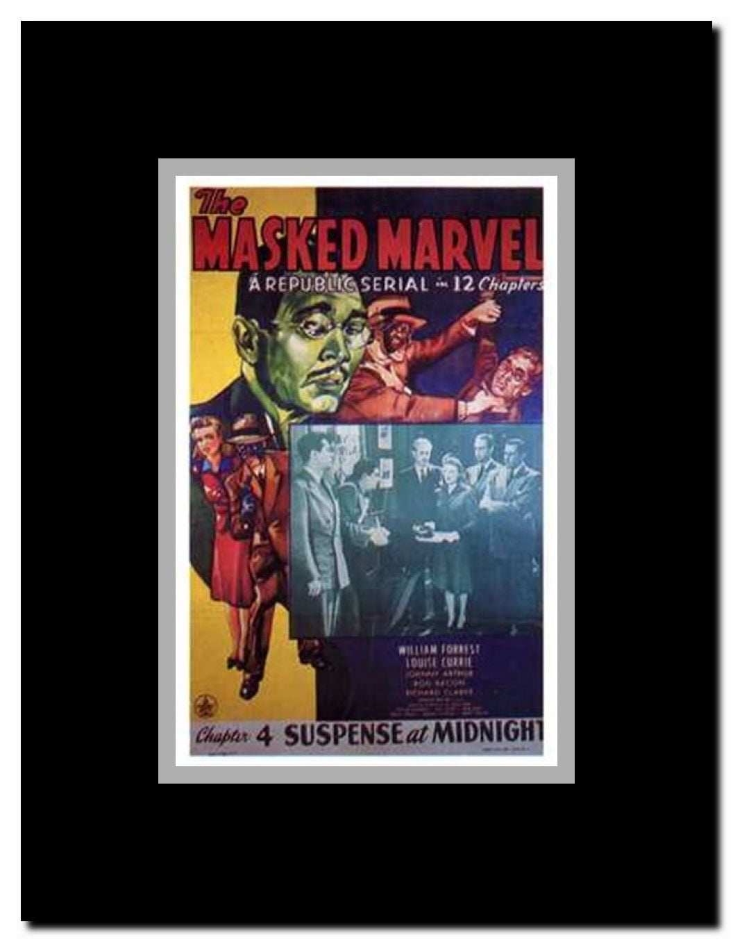 The Masked Marvel Framed Movie Poster