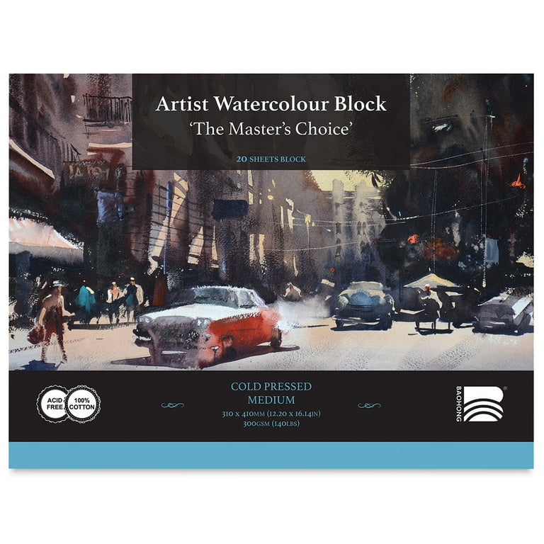 The Master's Choice Artist Watercolor Block - 12.2 x 16.14, Hot Press