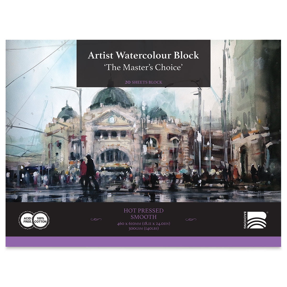 The Master's Choice Artist Watercolor Block - 18.11" x 24.01", Hot Press