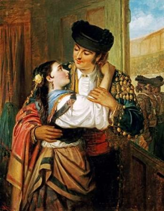 The Matadors Sweetheart Canvas Art - Robert Kemm (22 x 28)