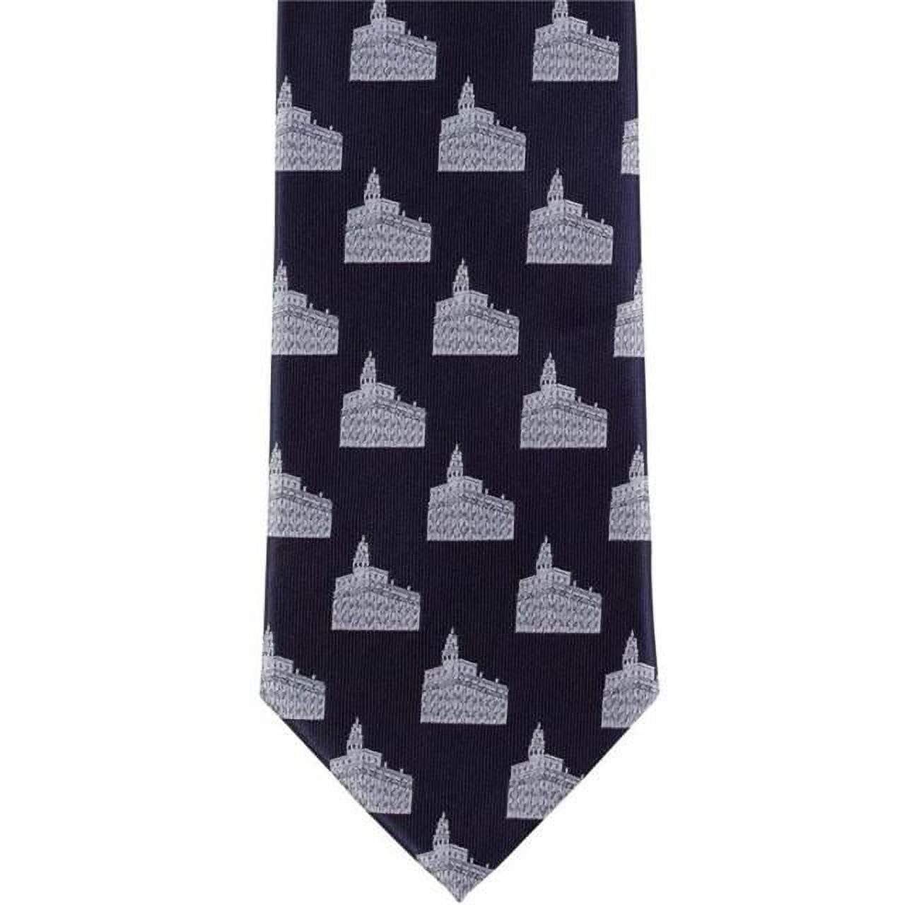 The Matching Tie Guy 6509 NTT - N1 Navy Nauvoo Adult Multi Temple Tie - Standard Width Adult XL 63 Inch Necktie