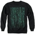 thumbnail image 1 of The Matrix Code Logo Unisex Adult Crewneck Sweatshirt,Black, X-Large, 1 of 1