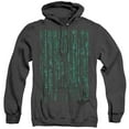 thumbnail image 1 of The Matrix Code Logo Unisex Adult Pull-Over Heather Hoodie,Black, Large, 1 of 1