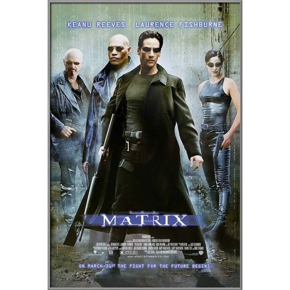 The Matrix - Framed Movie Poster (Regular Style) (Size: 24" X 36") (Silver Aluminum Frame)