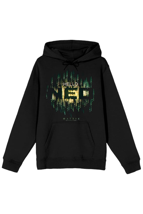 The Matrix Hello Neo Men's Black Sweatshirt-5XLB