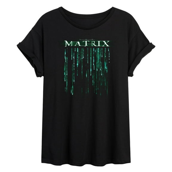 The Matrix - Logo Falling Code - Women's Oversized Graphic T-Shirt