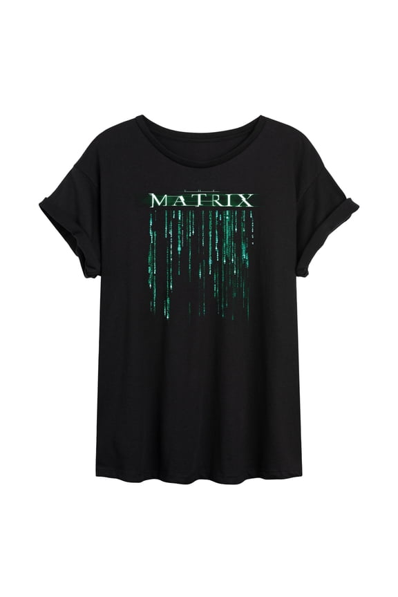 - Logo Falling Code - Women's Oversized Graphic T-Shirt