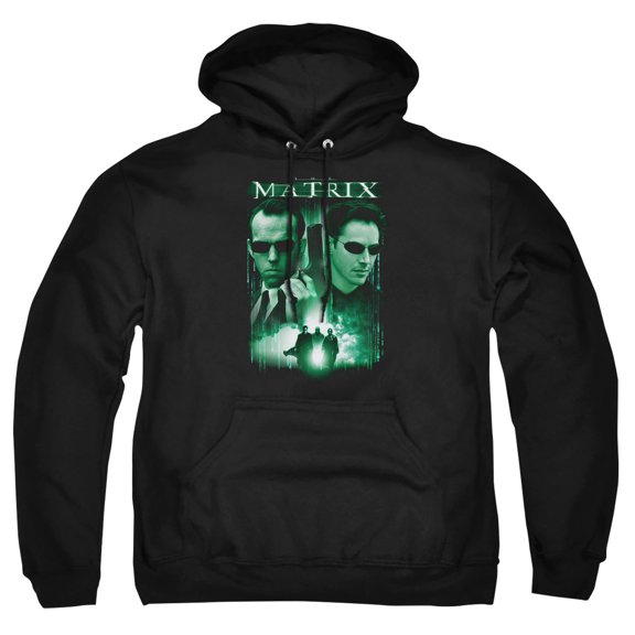 The Matrix Neo Vs. Smith Adult Pull-Over Hoodie, Black, Large