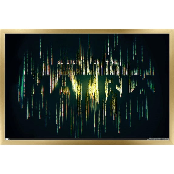 The Matrix: Resurrections - Glitch in the Matrix Wall Poster, 14.725" x 22.375", Framed