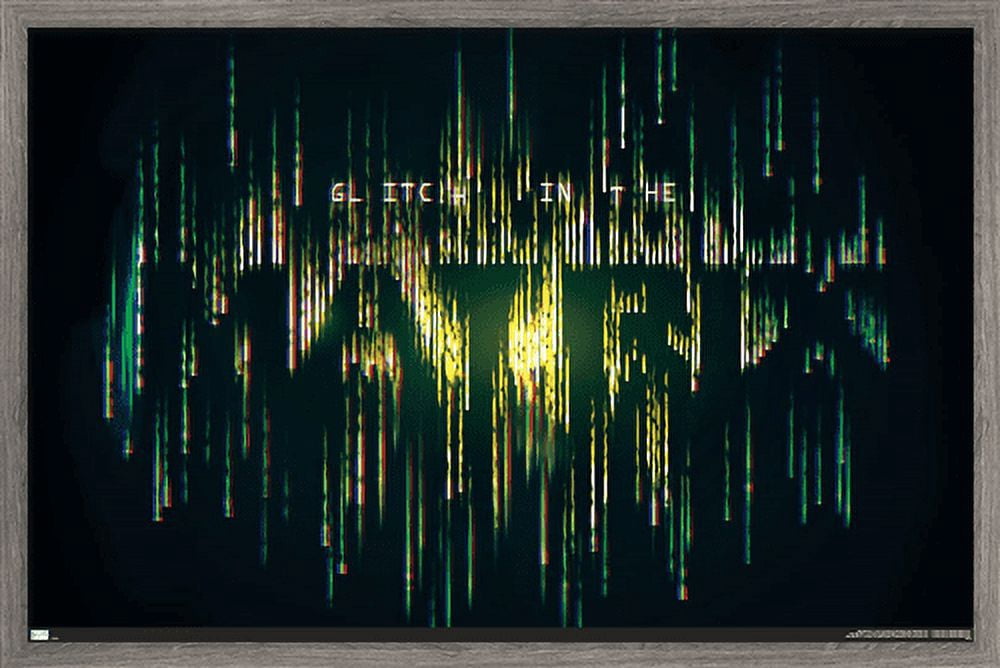 The Matrix: Resurrections - Glitch in the Matrix Wall Poster, 22.375" x 34", Framed