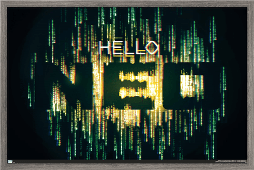 The Matrix: Resurrections - Hello Neo Wall Poster, 22.375" x 34", Framed