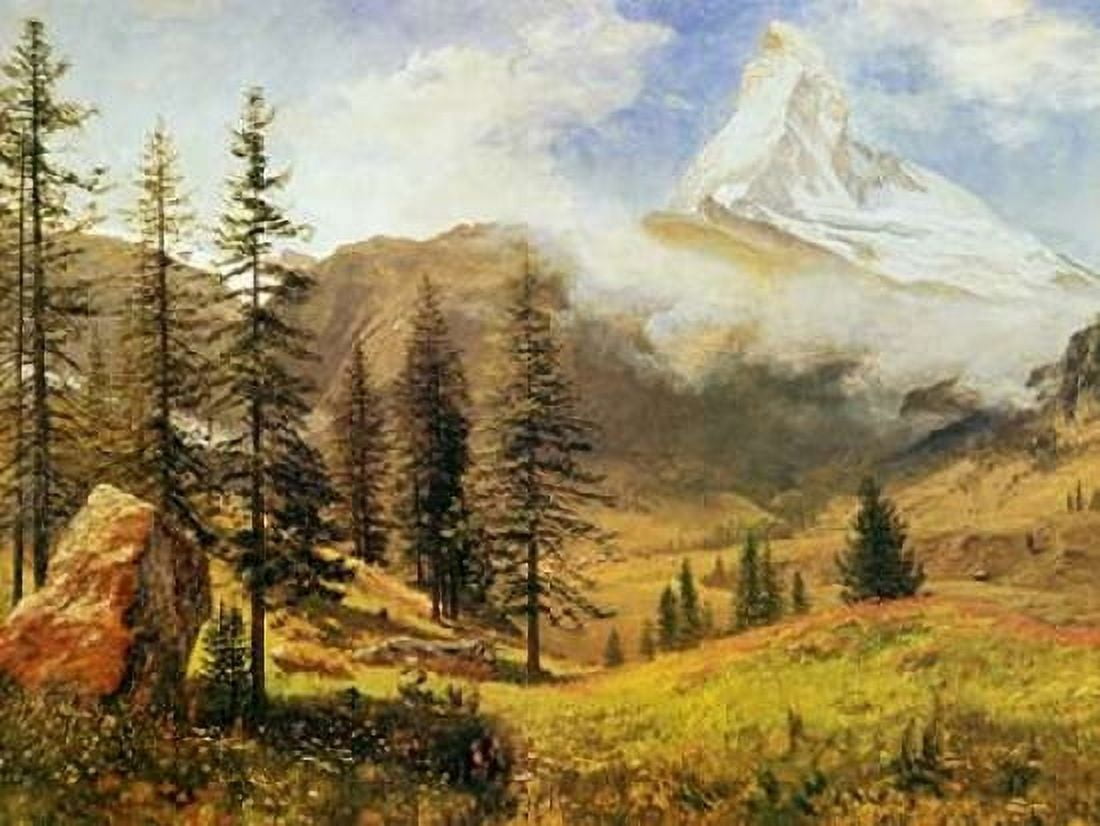 The Matterhorn Canvas Art - Albert Bierstadt (18 x 24)