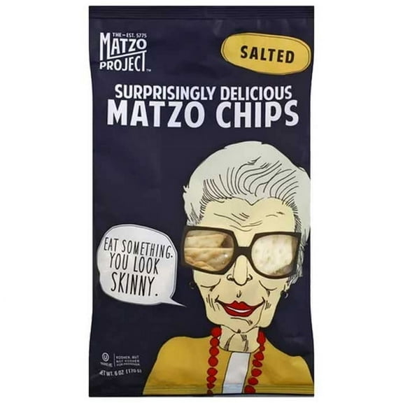 The Matzo Project Matzo Chips, Salted, Kosher, Vegan, Nut-Free, No Trans Fat, Nothing Artificial, 6 oz