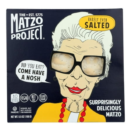 The Matzo Project Salted Matzo Flats, Kosher (Not Kosher for Passover), Vegan, Nut-Free, No Added Sugar, No Trans Fat, Nothing Artificial, 5.5 oz
