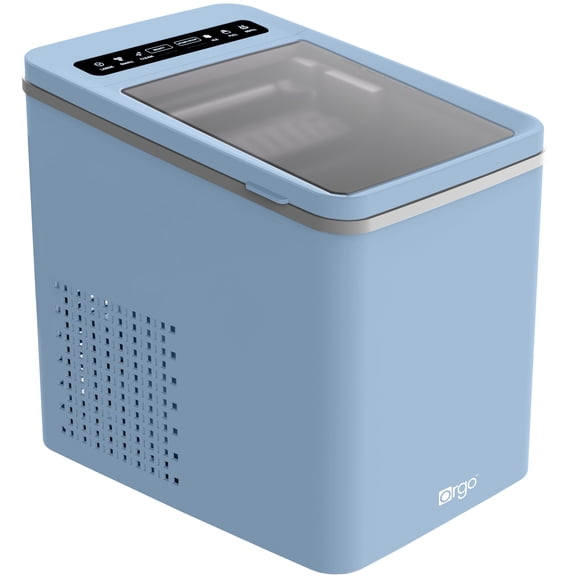 Orgo The Maverick Countertop Ice Maker, Makes 23 lbs. in 24 hours, Bullet Shaped In 2 Sizes, Ready In 6-8 Minutes, Includes Scoop, TMT1653, Blue