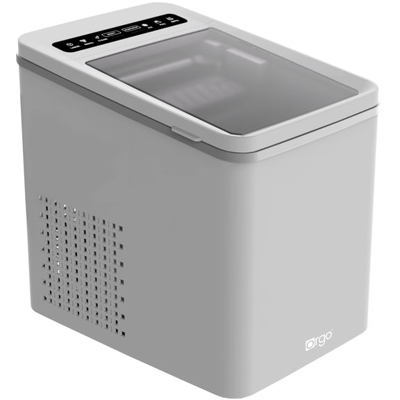 Orgo The Maverick Countertop Ice Maker, Makes 23 lbs. in 24 hours, Bullet Shaped In 2 Sizes, Ready In 6-8 Minutes, Includes Scoop, TMT3653, Gray