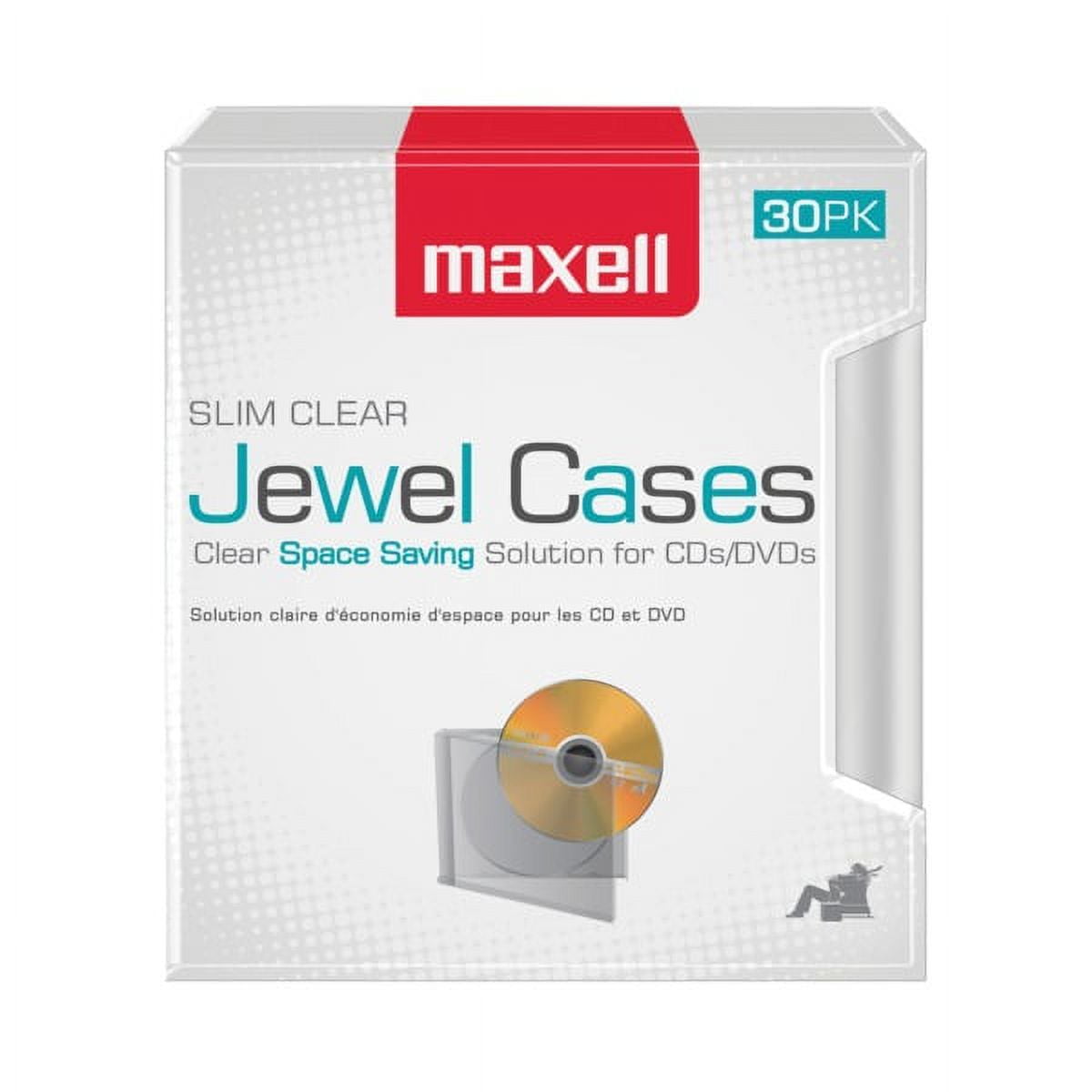 The Maxell Slim CD/DVD Jewel Case 30 Pack